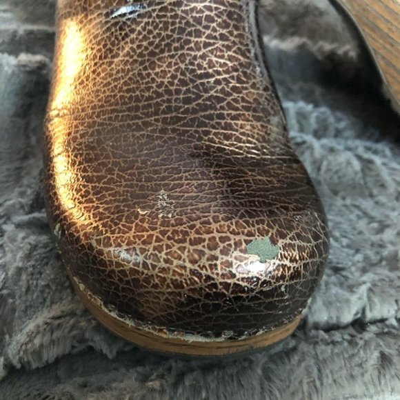 Dansko Brown Metallic Clogs Nursing Shoes: Size 9/40 - Picture 3 of 14